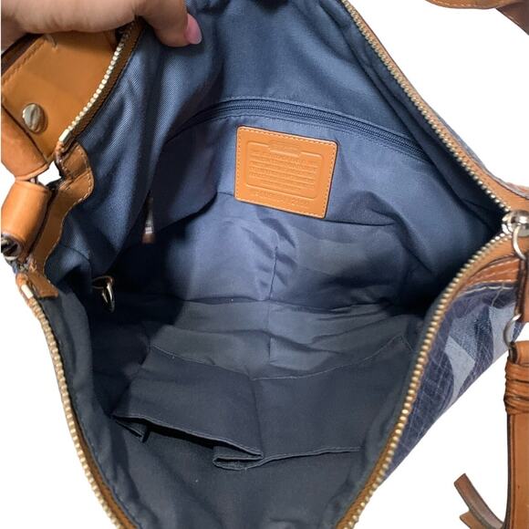 COACH y2k 2009 Signature Denim Hobo Shoulder Bag - Picture 7 of 8